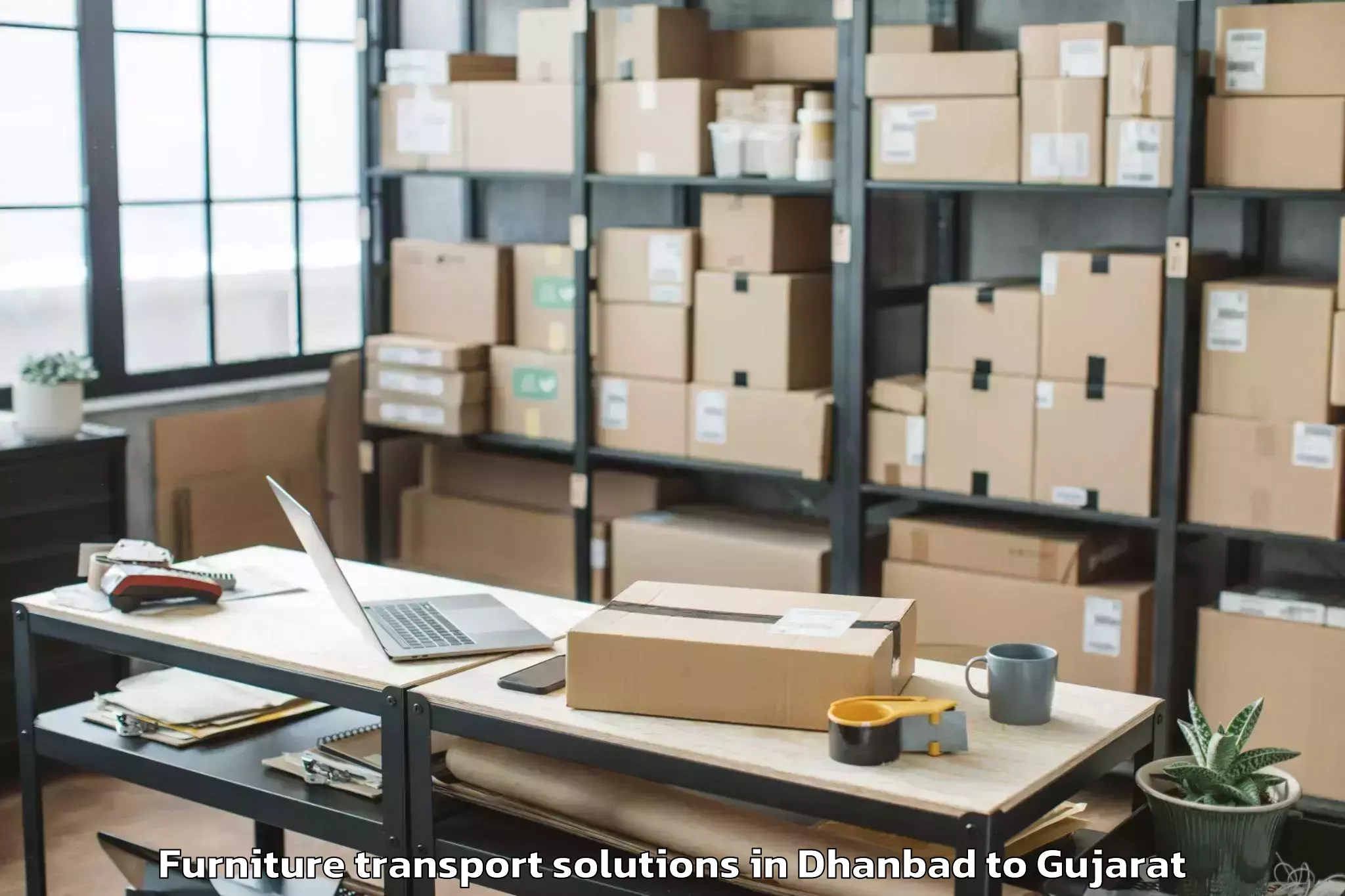 Hassle-Free Dhanbad to Crystal Mall Rajkot Furniture Transport Solutions